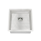 Meir Lavello 450x450x200mm Stainless Steel Single Bowl Kitchen Sink Top/Flush/Under Mount Variant Colour Available