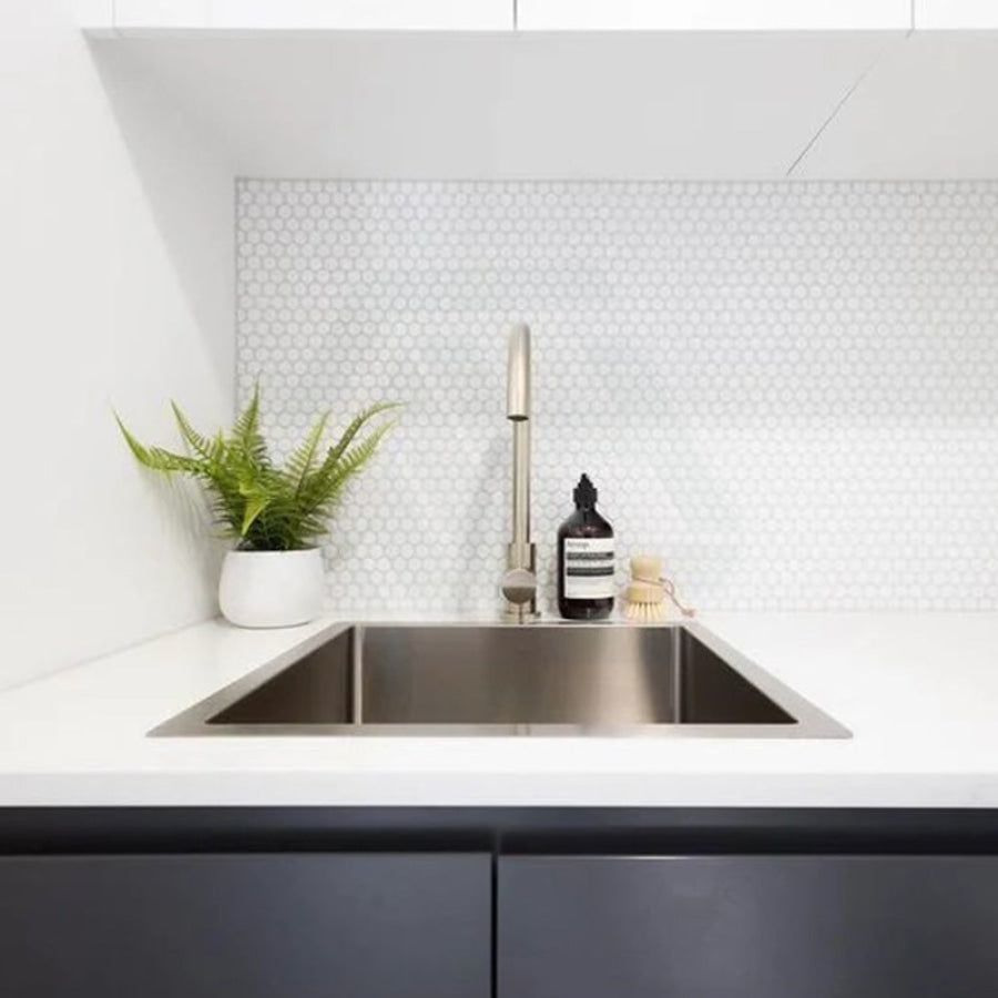 Meir Lavello 450x450x200mm Stainless Steel Single Bowl Kitchen Sink Top/Flush/Under Mount Variant Colour Available