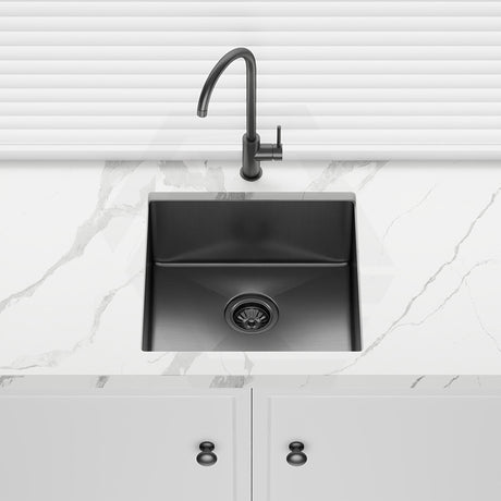 Meir Lavello 450x450x200mm Stainless Steel Single Bowl Kitchen Sink Top/Flush/Under Mount Variant Colour Available