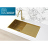 Meir Lavello 840x440x200mm Stainless Steel Single Bowl Kitchen Sink with Drainboard Top/Flush/Under Mount Variant Colour Available