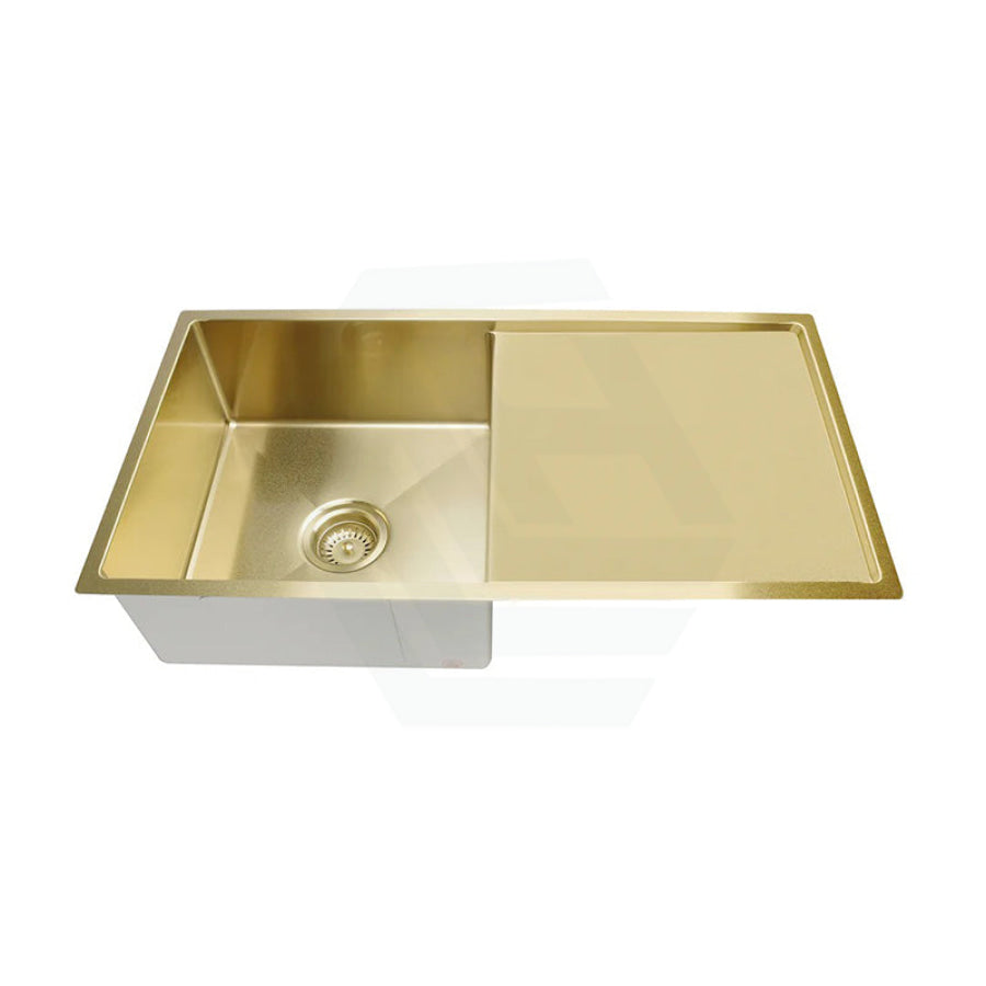 Meir Lavello 840x440x200mm Stainless Steel Single Bowl Kitchen Sink with Drainboard Top/Flush/Under Mount Variant Colour Available