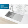 Meir Lavello 840x440x200mm Stainless Steel Single Bowl Kitchen Sink with Drainboard Top/Flush/Under Mount Variant Colour Available