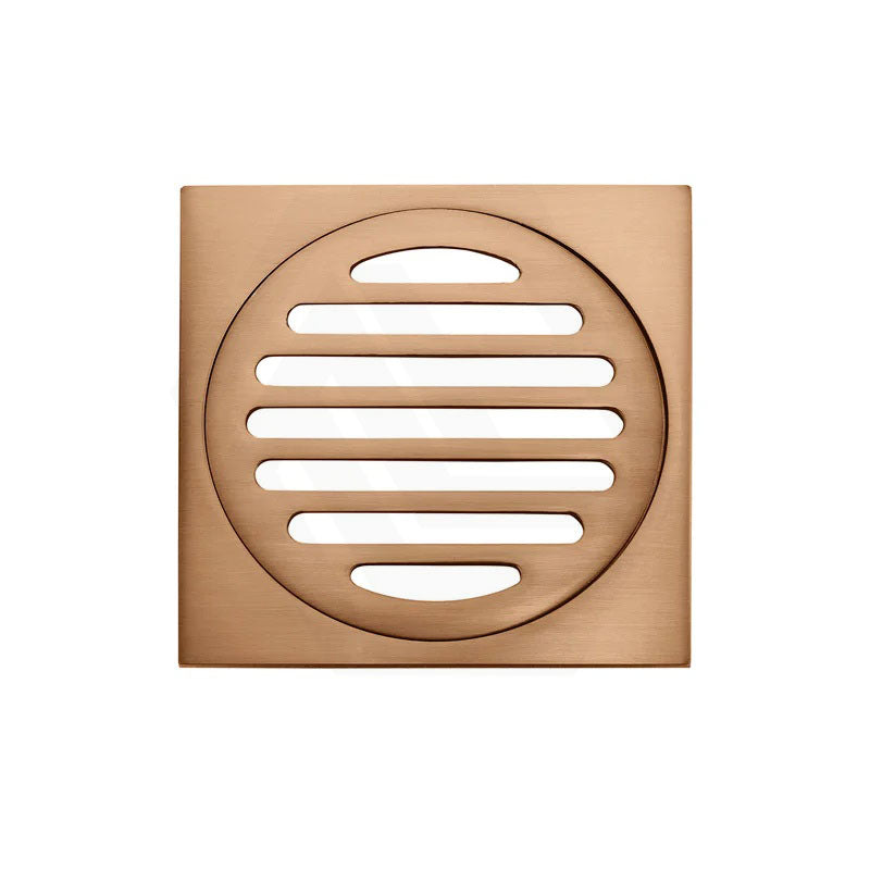 Meir Square Champagne Brass Floor Grate Shower Drain 100Mm Outlet Wastes