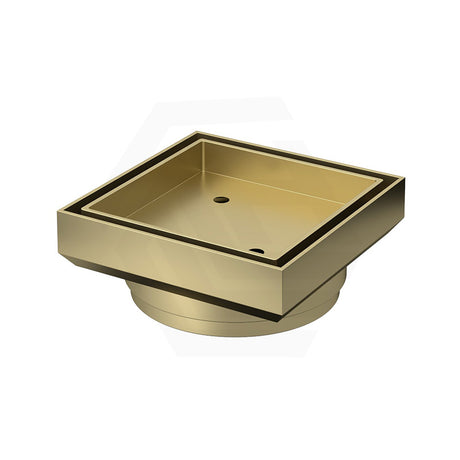 Meir 115mm Square Brass Shower Waste with Tile Insert Variant Colour Available