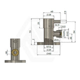 Meir Solid Stainless Steel Round Mini Stop Cistern Tap Variant Colour Available