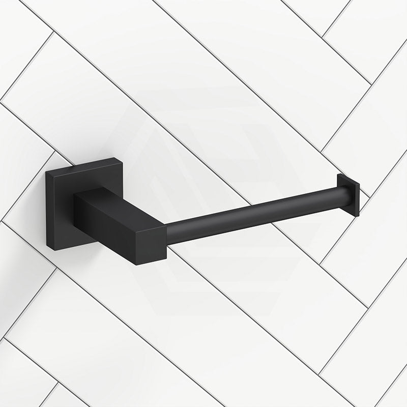 Meir Square Matt Black Toilet Roll Holder