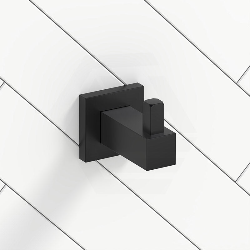 Meir Square Matt Black Solid Brass Robe Hook