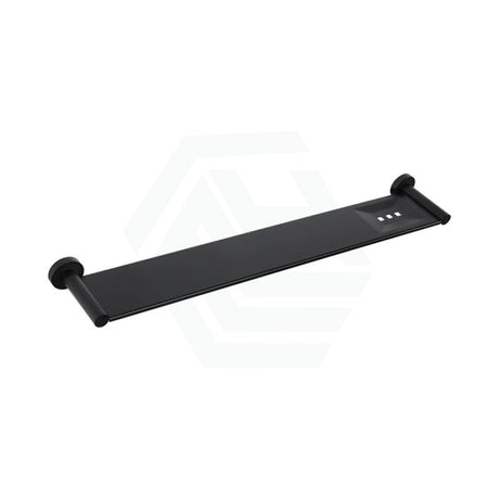 Meir 600mm Round Matt Black Bathroom Shelf