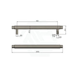 Meir Öppen Round Pull 200/328/520mm Cabinet Handle (Brushed) Variant Colour Available