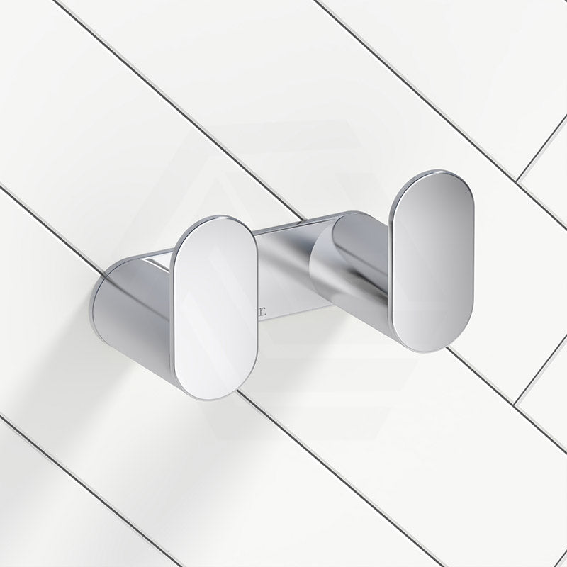 Meir Curvaé Stainless Steel Double Robe Hook Variant Colour Available