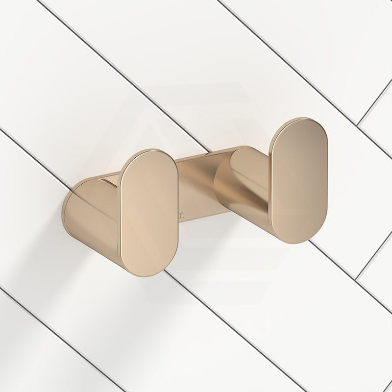 Meir Curvaé Stainless Steel Double Robe Hook Variant Colour Available