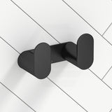 Meir Curvaé Stainless Steel Double Robe Hook Variant Colour Available