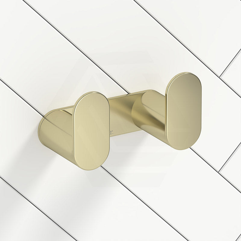 Meir Curvaé Stainless Steel Double Robe Hook Variant Colour Available