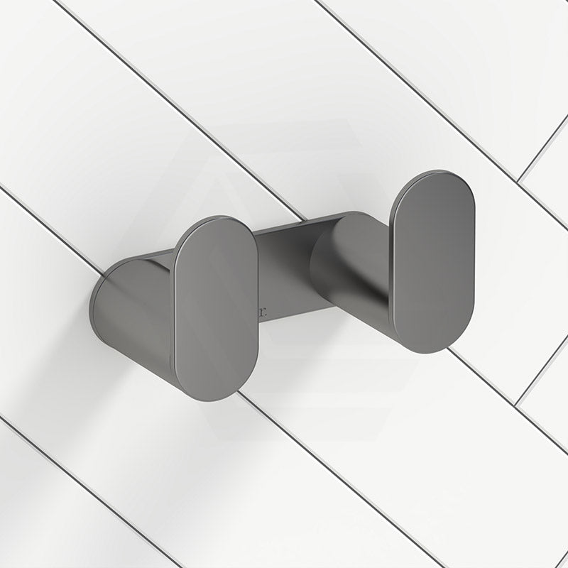 Meir Curvaé Stainless Steel Double Robe Hook Variant Colour Available