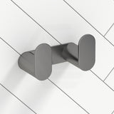 Meir Curvaé Stainless Steel Double Robe Hook Variant Colour Available