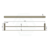 Meir Curvaé 600/800mm Stainless Steel Double Towel Rail Variant Colour Available
