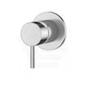 Meir Matt Black Round Wall Mixer Short Pin-Lever Trim Kit Only Dress