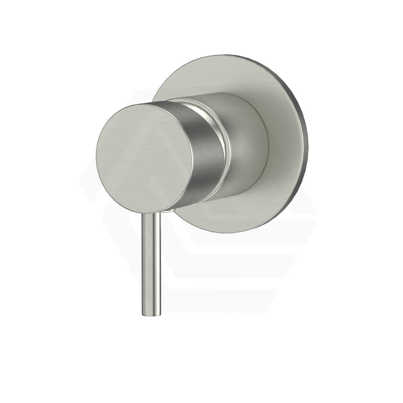 N#3(Nickel) Meir Brushed Nickel Round Wall Mixer Short Pin-Lever Trim Kit Only Dress