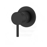 Meir Matt Black Round Wall Mixer Short Pin-Lever Trim Kit Only Dress
