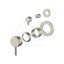 Meir Round Diverter Mixer Pin Lever Handle Trim Kit Only Variant Colour Available Brushed Nickel