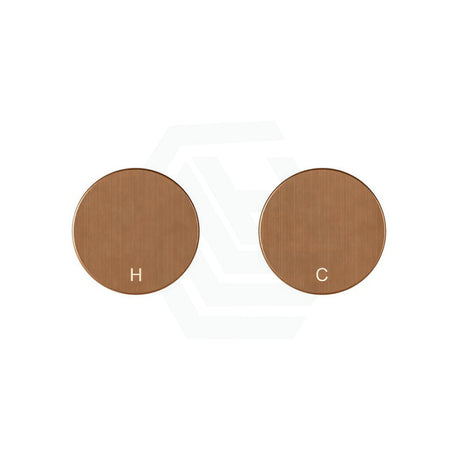 Meir Circular Wall Taps Quarter Turn Shadow Top Assemblies
