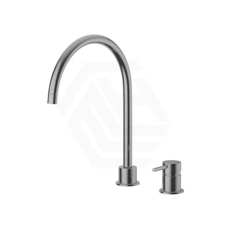 Meir Round Gooseneck High-Rise Swivel Hob Mounted Tap Set Variant Colour Available