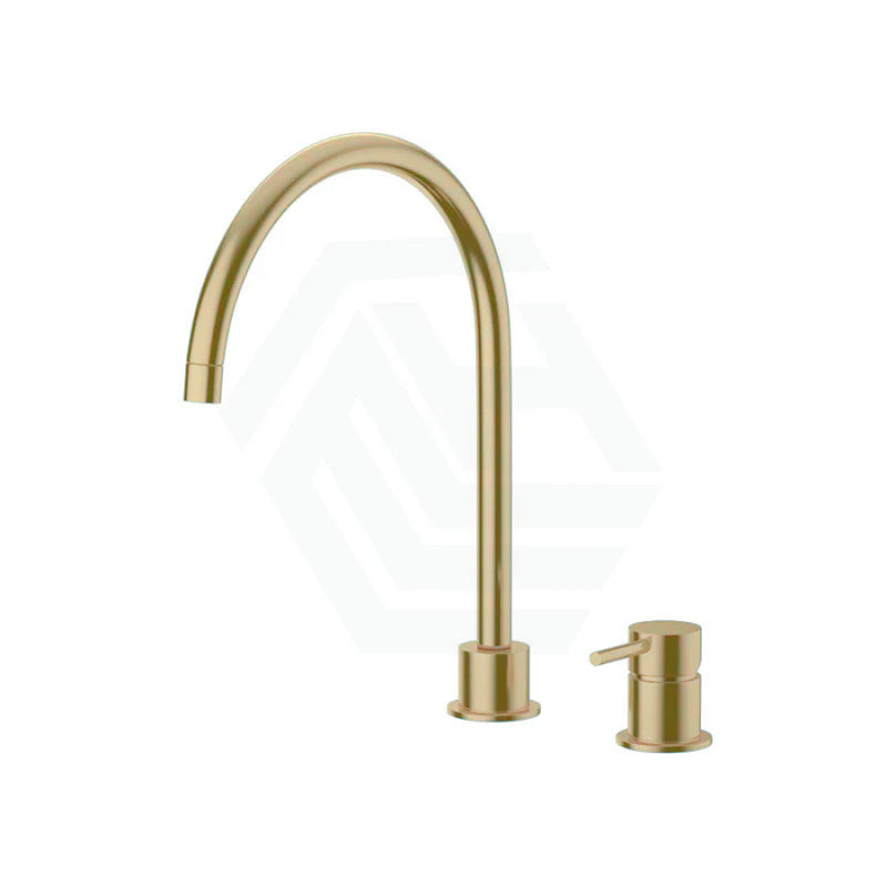 Meir Round Gooseneck High-Rise Swivel Hob Mounted Tap Set Variant Colour Available