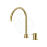 Meir Round Gooseneck High-Rise Swivel Hob Mounted Tap Set Variant Colour Available