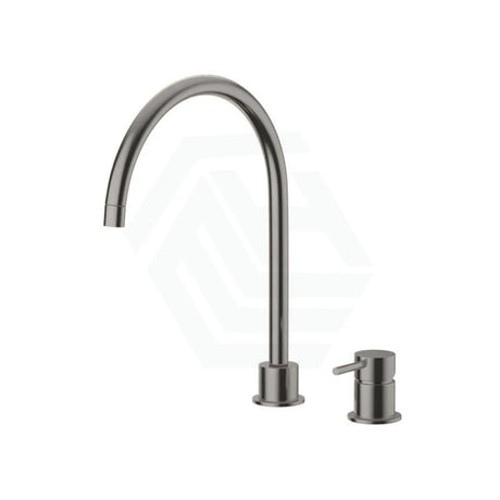 Meir Round Gooseneck High-Rise Swivel Hob Mounted Tap Set Variant Colour Available