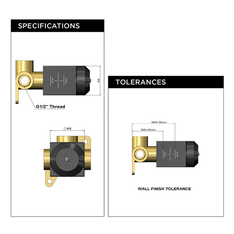 Meir Concealed In-Wall Mixer Body Only Wall