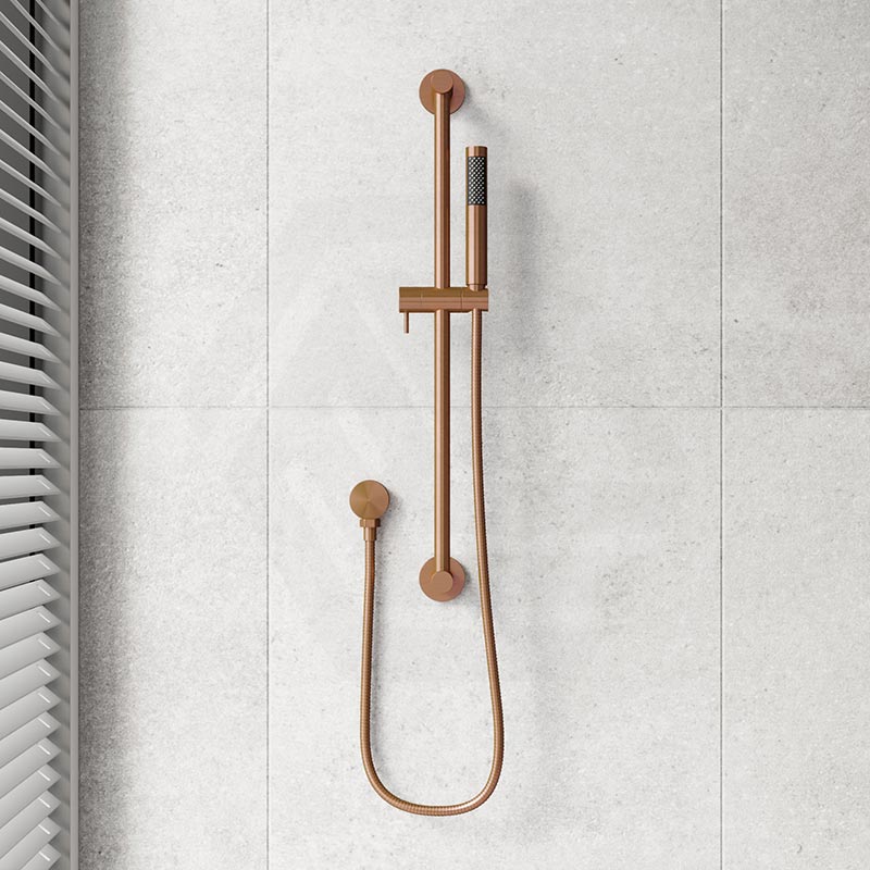 Meir Round Hand Shower on Rail Column Variant Colour Available