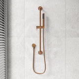 Meir Round Hand Shower on Rail Column Variant Colour Available