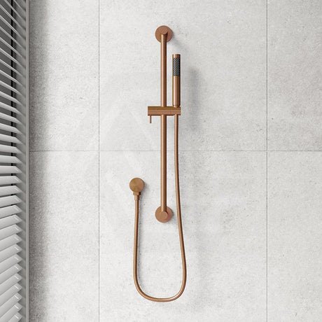 Meir Round Hand Shower on Rail Column Variant Colour Available