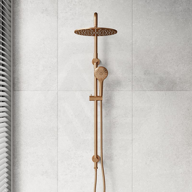 Meir 200/300mm Round Twin Shower Set with Three Function Handheld Universal Water Inlet Variant Colour Available