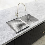 Meir Lavello Stainless Steel Rolling Mat Protector Variant Colour Available Sink