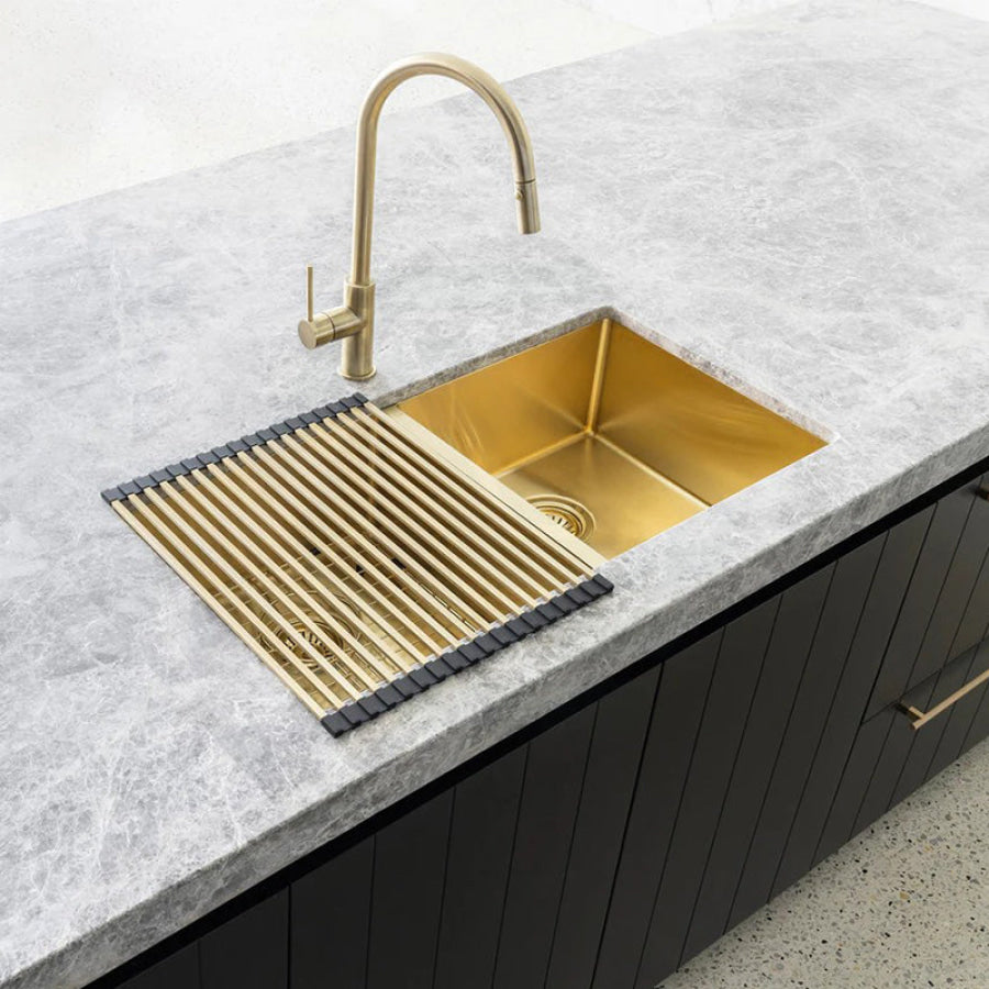 Meir Lavello Stainless Steel Rolling Mat Protector Variant Colour Available Sink