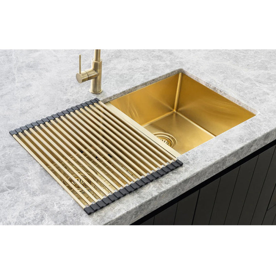 Meir Lavello Stainless Steel Rolling Mat Protector Variant Colour Available Sink