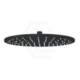Meir 300Mm Matt Black Round Stainless Steel Shower Rose Heads