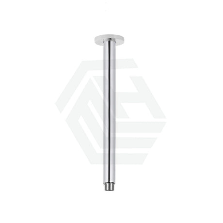 Meir 300Mm Round Ceiling Shower Arm Polished Chrome Solid Brass Black Arms