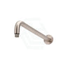 Meir 400Mm Round Wall Mounted Shower Curved Arm Champagne Solid Brass Arms