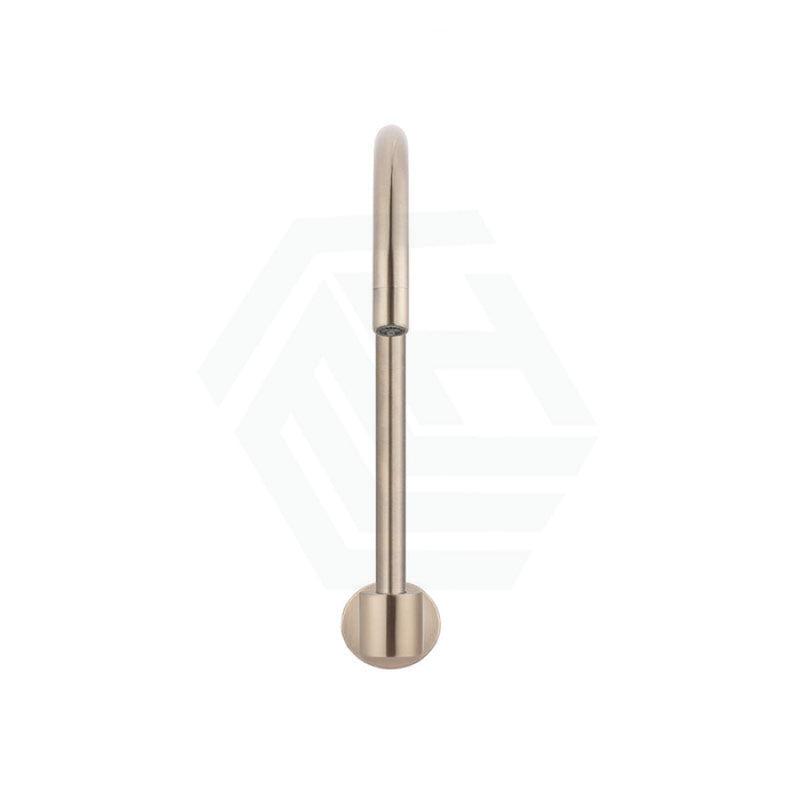 Meir Champagne High Rise Swivel Water Spout Solid Brass Wall Spouts