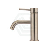 Meir Champagne Round Curved Basin Mixer Solid Brass Short Mixers