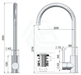 Meir Outdoor Kitchen Mixer Tap Swivel Stainless Steel 316 Outdoor Bathware