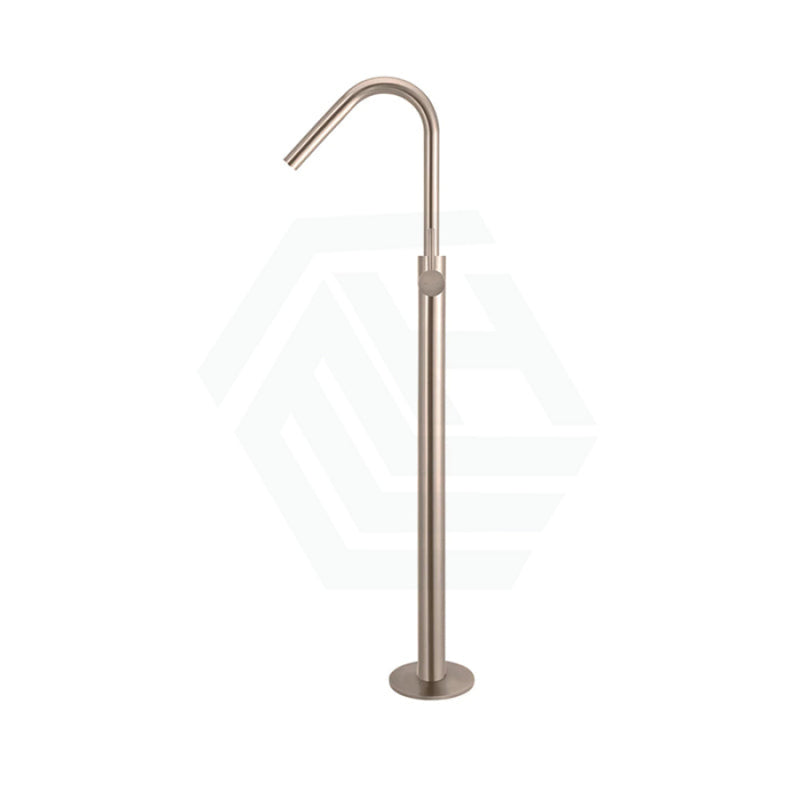 Meir Round Freestanding Bath Spout And Hand Shower Champagne Floor Mounted Mixers