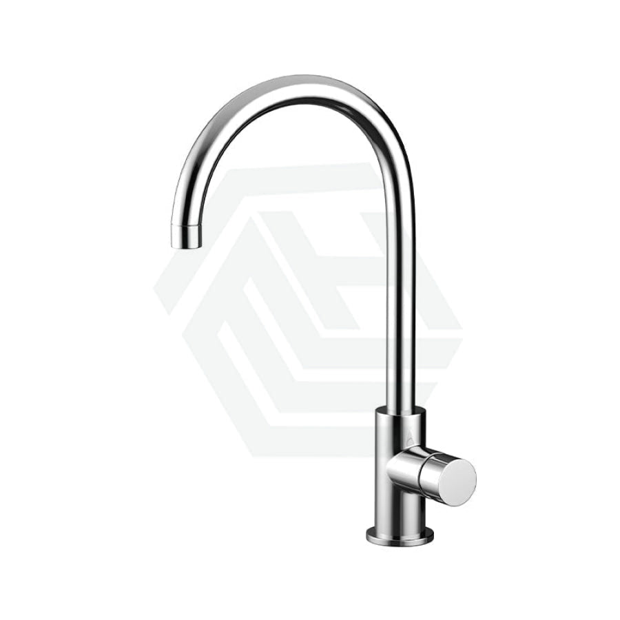 Meir Round Gooseneck Kitchen Mixer Tap With Pinless Handle- MyHomeware