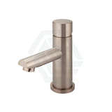 Meir Round Pinless Basin Mixer Champagne Chrome Short Mixers