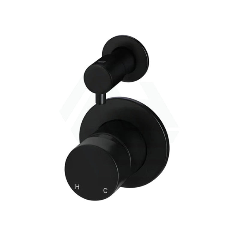 Meir Round Pinless Diverter Mixer Matte Black Wall Mixers 