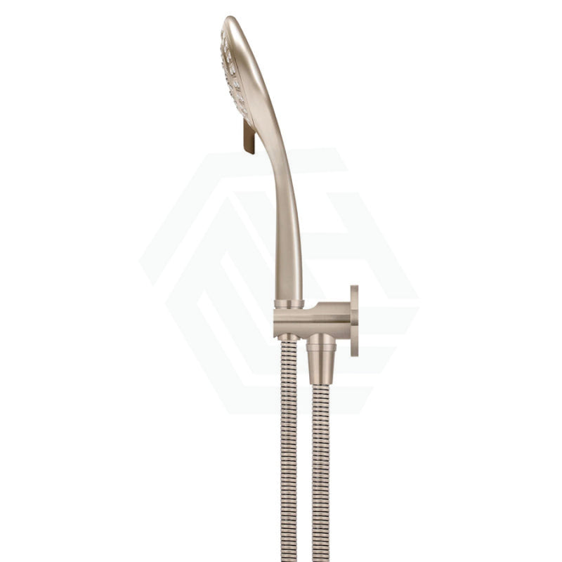 Meir Round Three Function Hand Shower On Fixed Bracket Champagne Handheld Sets