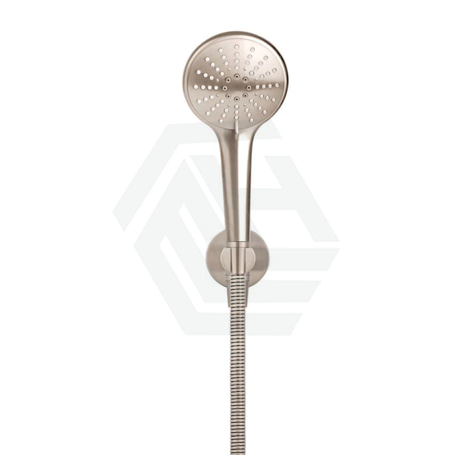 Meir Round Three Function Hand Shower On Fixed Bracket Champagne Handheld Sets