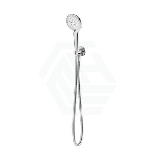Meir Round Three Function Hand Shower On Fixed Bracket Polished Chrome Handheld Sets